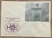 Fi. blok 95, FDC, 1975r. - VI Halowe ME w Katowicach