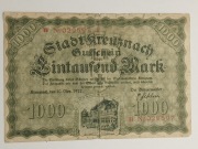 Niemcy Notgeld 1000 marek 1923r. Miasto Kreuznach / litera B - Rzadki
