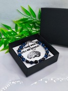 Bransoletka - sodalit, agat, hematyt, lawa wulkaniczna 