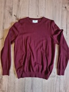 Sweter męski Marks & Spencer Bordowy roz. L 100% bawełna