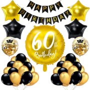 Zestaw dekoracji na 60 urodziny baner balony