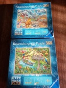 Puzzle 368 elementów. Ravensburger Exit . Dwa zestawy. Cena za komplet.