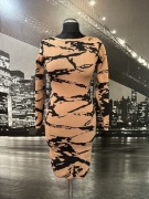 Sukienka bandażowa allyson mazie marmur czarna brazowa nowa S M