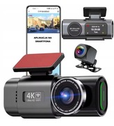 Wideorejestrator kamera samochodowa 4K/FHD z Wifi z kamerą tylną aplikacja