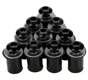 10szt. Aluminiowe śruby tulejki do szyb owiewek M5x15 Czarne