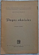 KSIĄŻKA PAGES CHOISIES Anatole France 1948