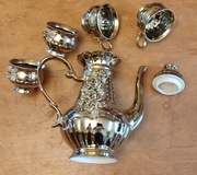 Serwis do kawy herbaty złoty dla 4 osób