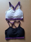 Biustonosz sportowy top S/M 36/38 szachownica biały czarny