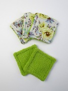 Wielorazowe płatki kosmetyczne, 5 szt błękit-ziel