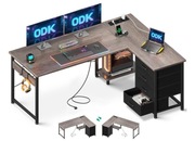 Biurko narożne ODK 135x100 L 4 szuflady gniazdo USB NOWE