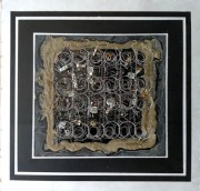 madejowy taboret ()metalowe detale) - Józef Stein