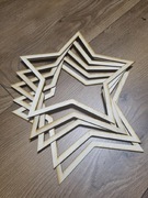 Drewniana obręcz gwiazda 25cm 