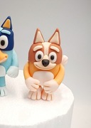 Figurka z masy cukrowej Bingo (Bajka "Bluey") topper na tort dost. od ręki 