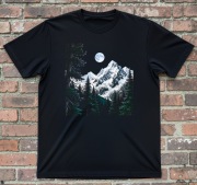 Góry koszulka nocny klimat T-shirt z górami w nocy Rozmiary w opisie