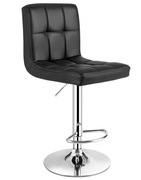 Krzesło barowe regulowane 65–85 cm COSTWAY | Obrotowe, komfortowe 150 kg