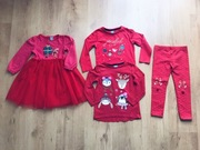 Zestaw ubrań z motywem świątecznym dla dziewczynki, rozm.104.