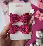 Bawełniane spinki do włosów różne kolory