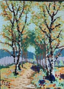 Obraz ręcznie haftowany 27,5x35,5 cm