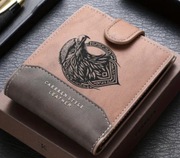NOWY Skórzany portfel myśliwski ORZEŁ, Przedni. Bielik.Prezent dla Leśnika.