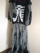 Damski kościotrup żniwiarz Halloween kosa narzuta z kapturem akcesoria r.M