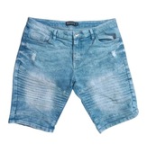 Southpole spodenki jeansowe elastyczne streetwear z przetarciami 34