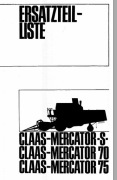 Katalog części kombajn Claas Mercator S, 70, 75