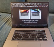 MacBook Pro 16" (2019) i9 / 64 GB RAM / 4 TB SSD – Stan idealny AppleCare+