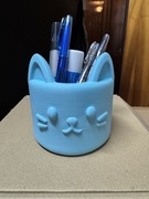 Organizer na biurko z uszkami | Pojemnik na długopisy | Jasnoniebieski