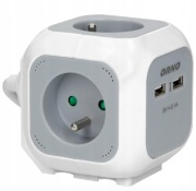 Przedłużacz Listwa Kostka Magic Cube 4-Gniazda 2x USB Ładowarka Kabel 1,4m