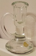 Bohemia Glas Czechoslowakia świecznik kaganek