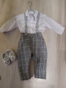 Ubranko dla chrztu dla chłopca z płaszczykiem - rozmiar 80