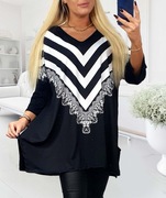 Tuniki z wiskozy oversize, duże rozmiary 