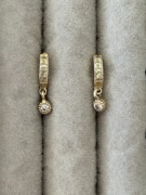 Asos kolczyki sterling silver srebro pozłacane cyrkonie