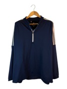 Bluza sportowa Adidas granatowa z logiem paskami 2XL