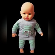 Komplet 2 cześciowy miś z kokardką dres roz.62