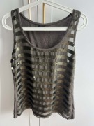 Bluzka damska Tank top na ramiączka zielony cekiny SUPERSTAR r. 38 M