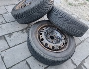 Felgi stalowe 4szt. 6J 5x100 ET43 z oponami zimowymi 185/60/15 VW Skoda