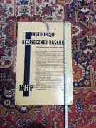 Instrukcja bezpiecznej obsługi szlifierki Tablica  PRL orginał 