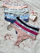 Seksowne Tango z Ozdobnymi Literami - Wygodne, Elastyczne Majtki Niskie dla