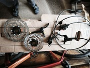 Hamulce mt500 przód tył 80cm i 155cm zalane plus tarcze 180 i 160mm