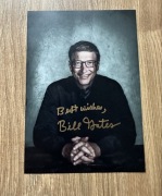 Bill Gates oryginalny autograf karta 10x16 cm