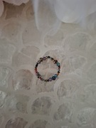 Pierścionek handmade z naturalnych kamieni hematyt 