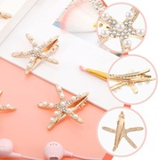 4 szt. spinki do włosów rozgwiazda 4,5x4,5 cm 