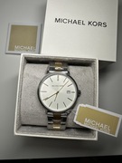 Michael Kors srebrno złoty zegarek męski w pudełku oryginalny