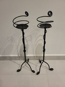 Świeczniki  kuta stal wysokie