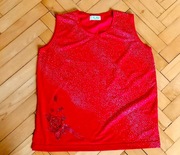 Bluzeczka top t-shirt czerwona M