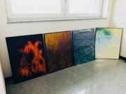 Cztery żywioły ziemi-cztery obrazy, obraz olejny na płótnie