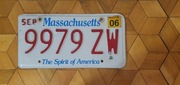 Massachusstes tablica rejestracyjna usa oryginal