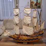 Makieta dużego żaglowca 