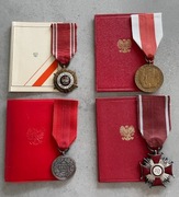 Zestaw medali po jednej osobie oficer LWP major